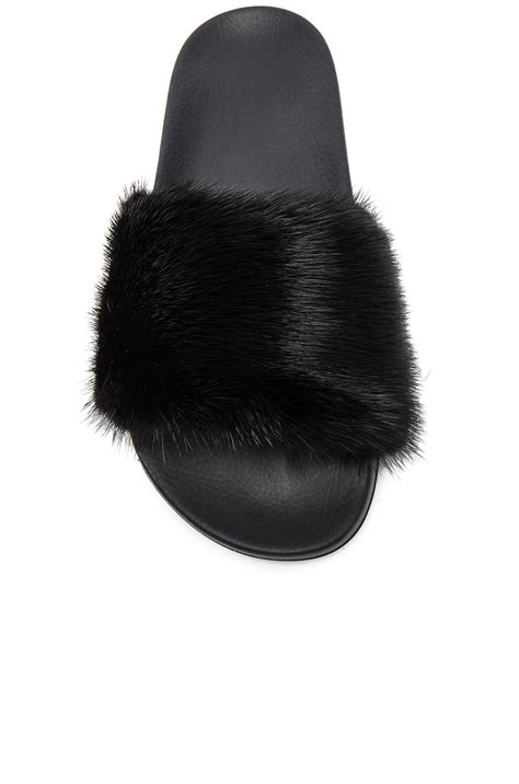 givenchy black mink slides|givenchy sandals size 35.